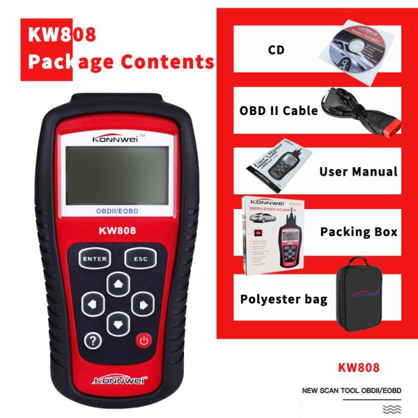 Diesel Auto Engine Analyzer Obdii Obd2 Diagnostic Scanner O2 Sensor Live Data