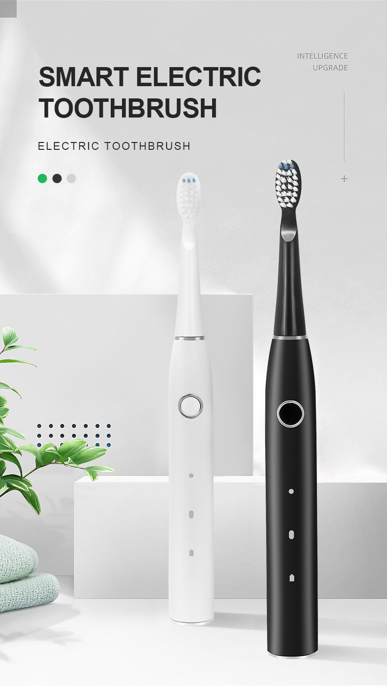 Slim Portable Sonic Automatic Toothbrush 500mAh Wear Resistant