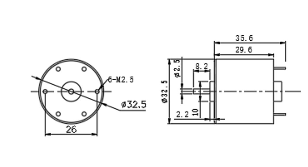 KG-3225 12V small dc electric motors 24 volt dc motor 5W electric tool