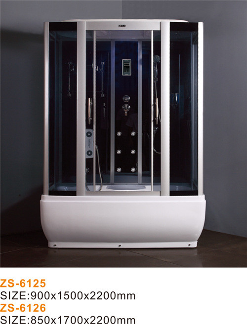 Corner Sector Massage Shower Cabin , Big Size Sliding Door Steam Shower Cabin