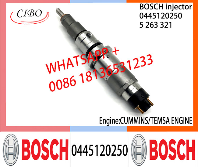 BOSCH 0445120250 5263321 Neutral Fuel Injector Assembly 0445120250 5263321 For CUMMINS/TEMSA
