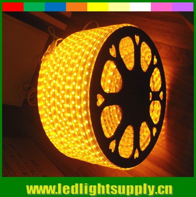 5050 AC strip lights 220V yellow emitting 60LED/M