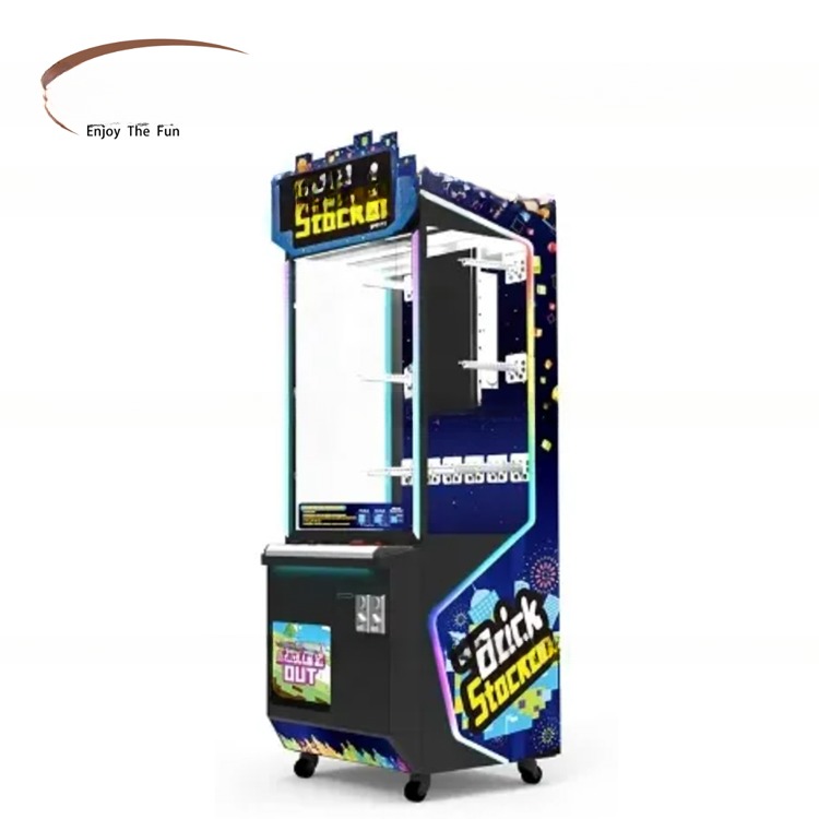 Coin Operated Brick Stacker Gift Game Machine CE Certificated