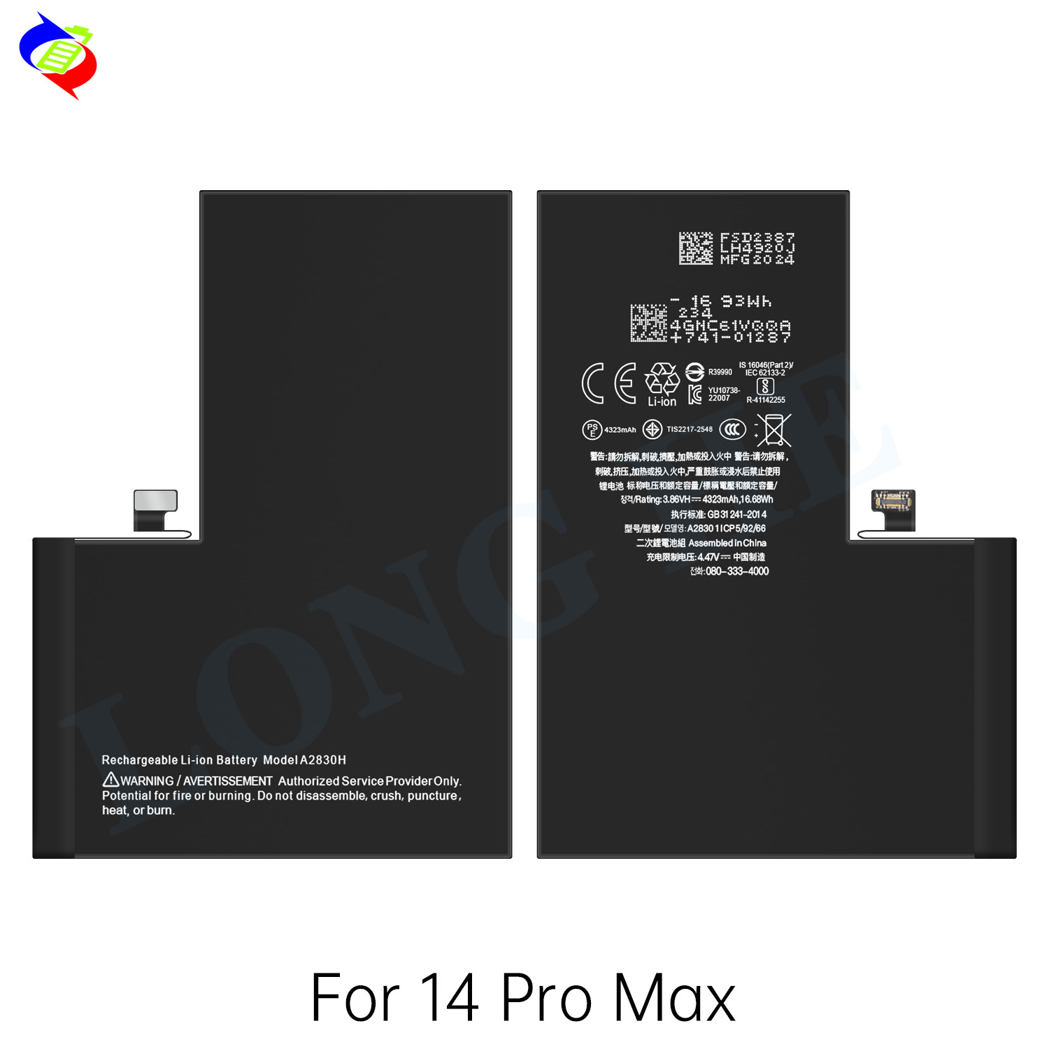 New Battery for iPhone Battery Replacement New 100% Health Solve Popup Repair for iPhone 14 Pro Max Battery
