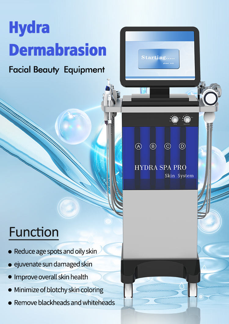 BIO RF Beauty Therapy Machine 15 Inch Cold Hammer Hydro Dermabrasion Device