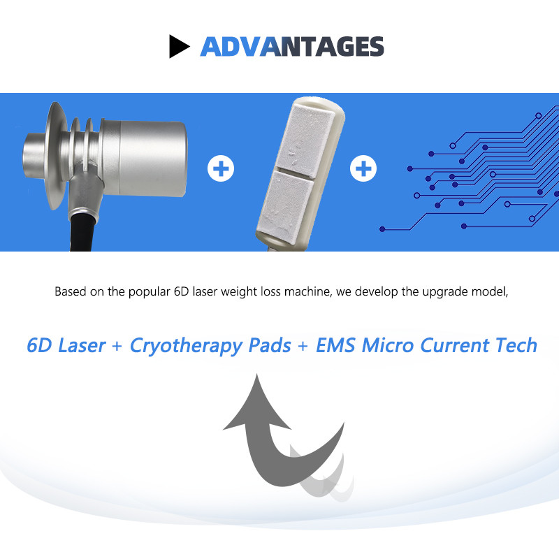 3 In 1 Cryotherapy Facial Machine 6D Lipolaser Cryolipolysis EMS Slimming Machine