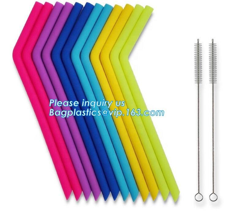 reusable drinking straws individual wrapped drinking straws silicone funny drinking straws,BPA Free Soft Reusable Drinki