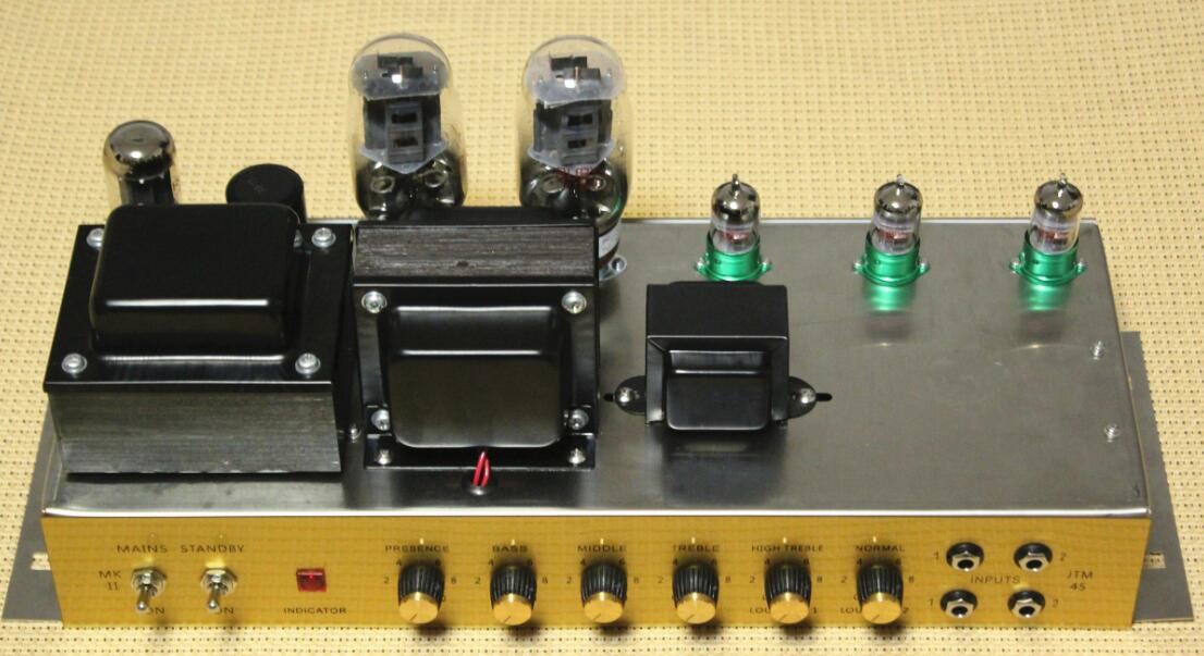Custom JTM45 Hand Wired All Tube Guitar Amplifier Head Chassis with Ruby Tubes 50W in Black Musical Instruments