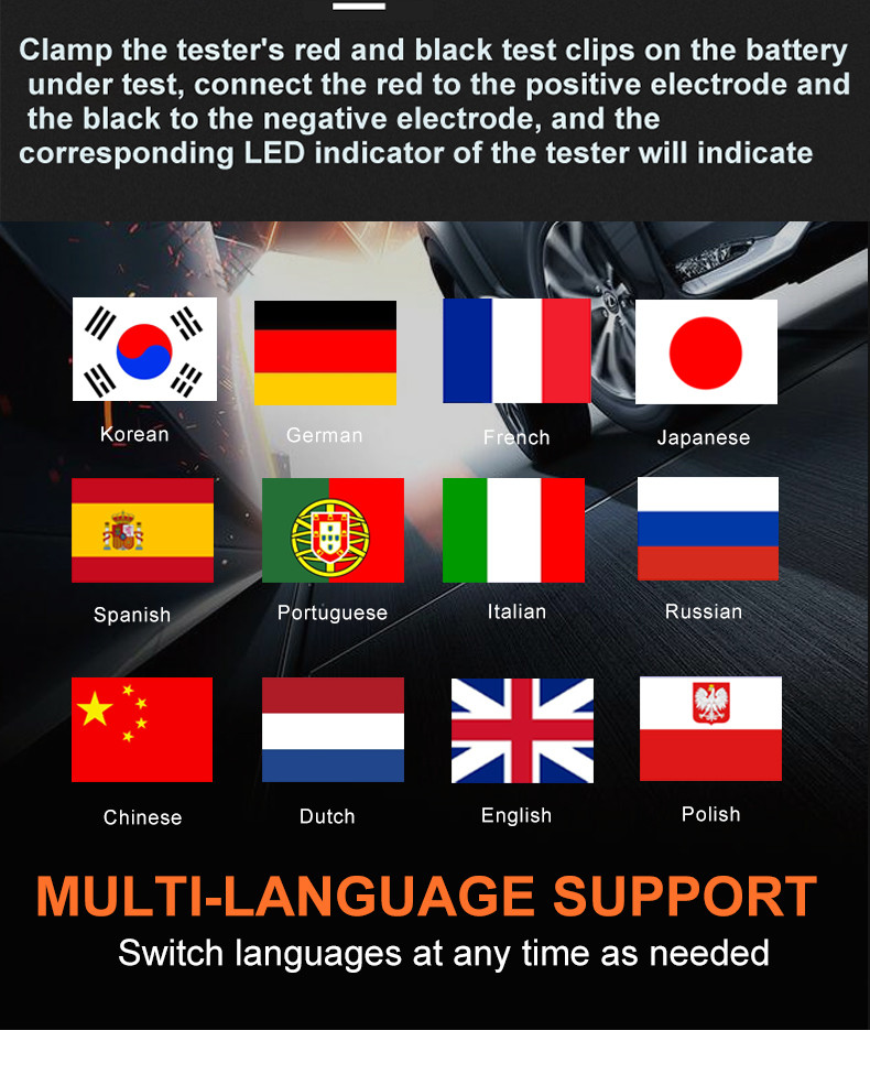 100% Original Konnwei Car Diagnostic Scanner Battery Tester KW650 hot sale in Europe market