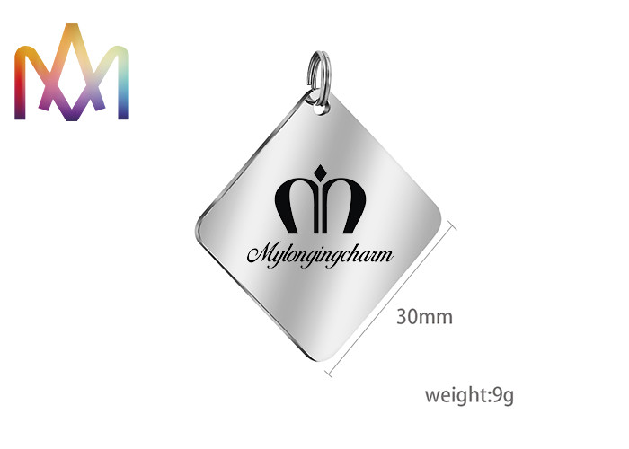 SS304 15mm Pet Dog Tags Custom Engraving Charms