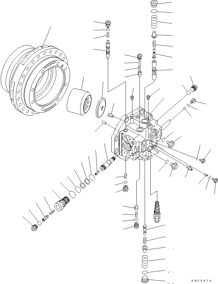 21M-27-00050 Excavator Travel Motor Assembly 708-88-40220 for PC600-6 PC650-6 PC600-7