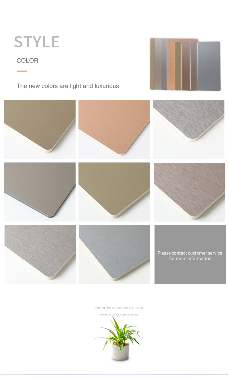 Metal Wooden Veneer  Interior Composite Coating Board PETG Metallic Wall Panel