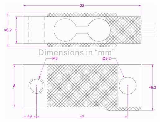 micro load cell sensor 2kg 3kg 5kg