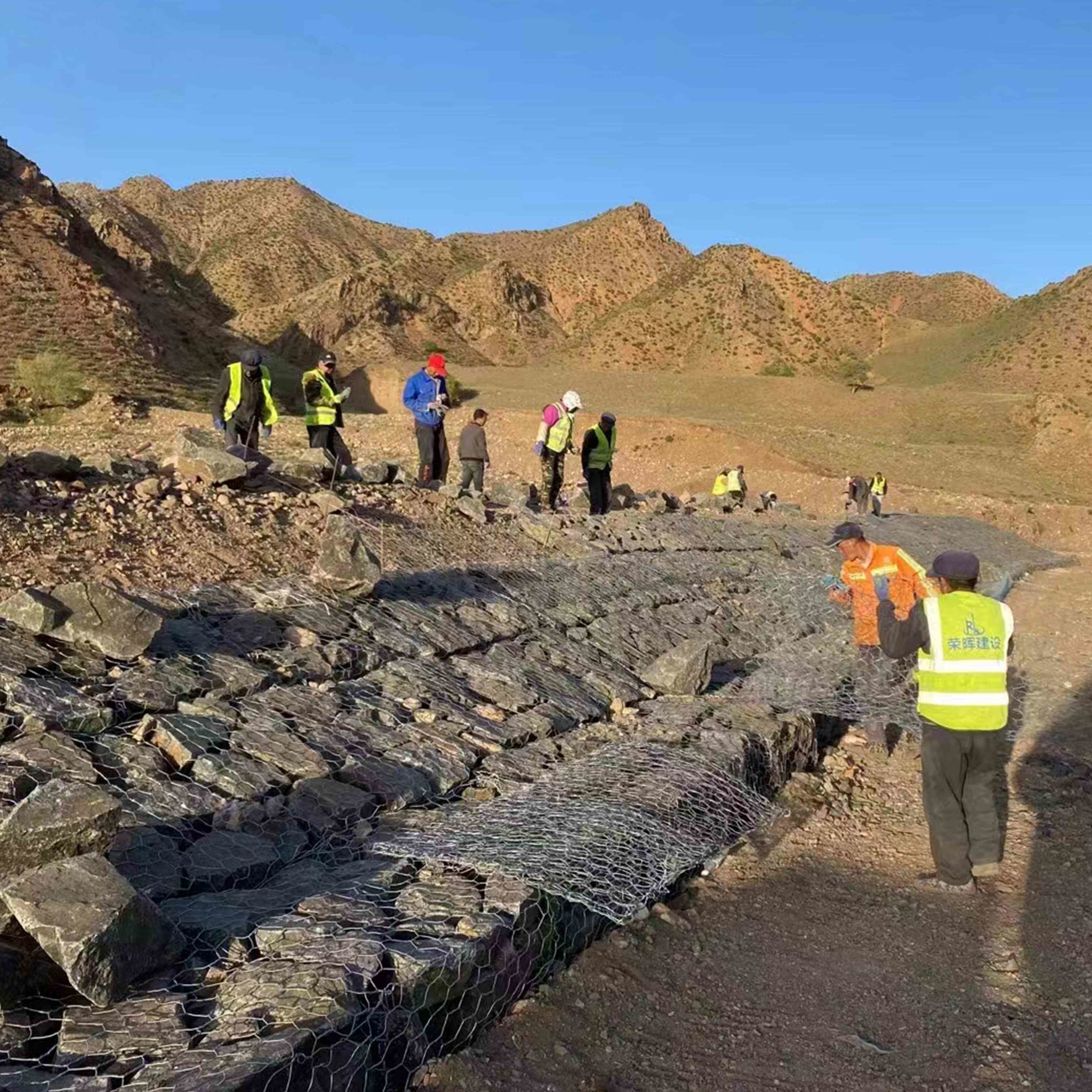 1*1*2m size Rete Metallica Gabion Box Reservoir Embankment Reinforcement High Strength Resistant Mesh