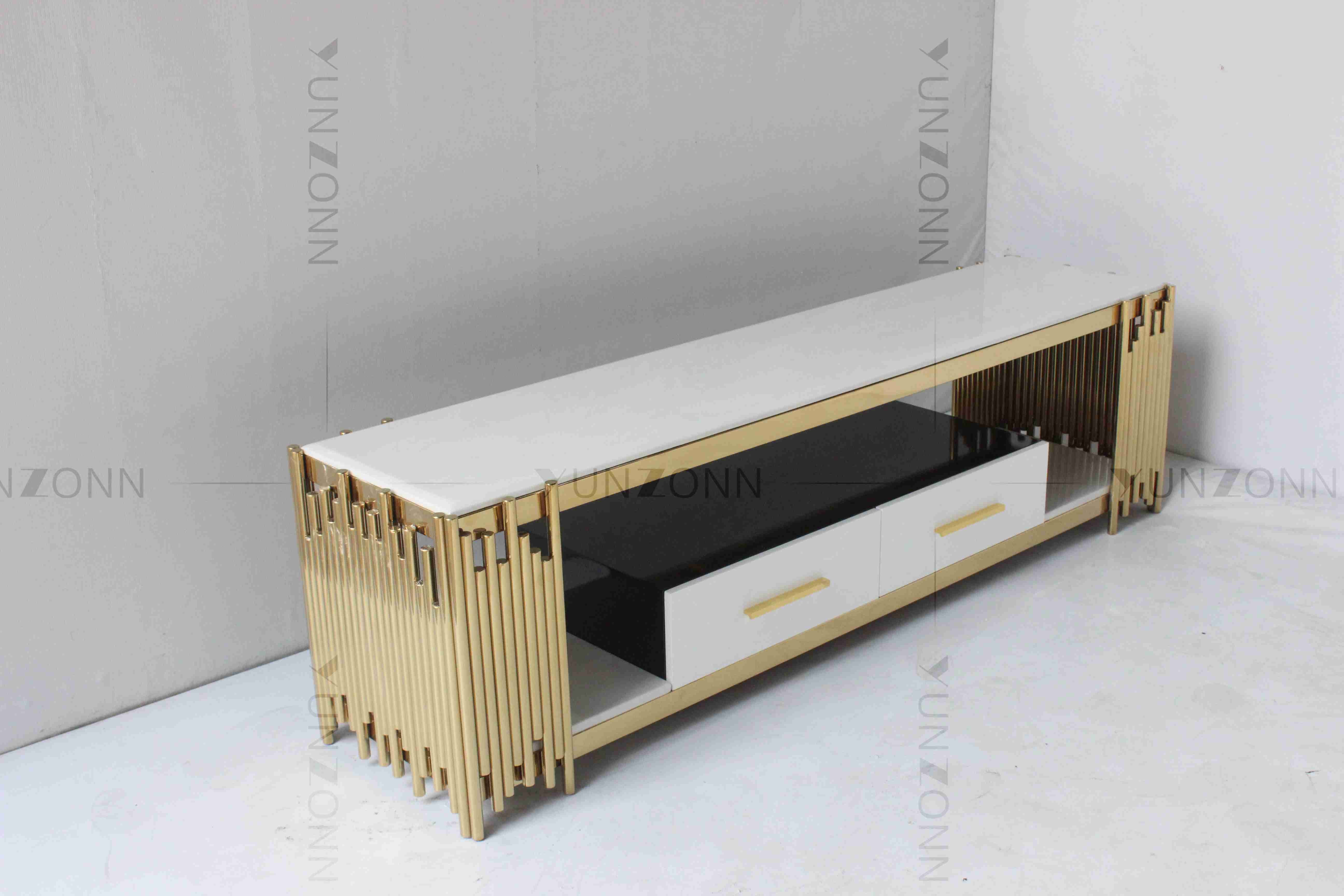 Irregular Strip Small Console Table Simple Modern Iron Stainless Steel Frame