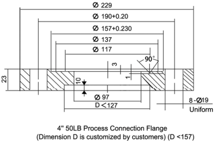 Professional Capacitance Type Level Transmitter Wide Measuring Range Pressure Level Transmitter