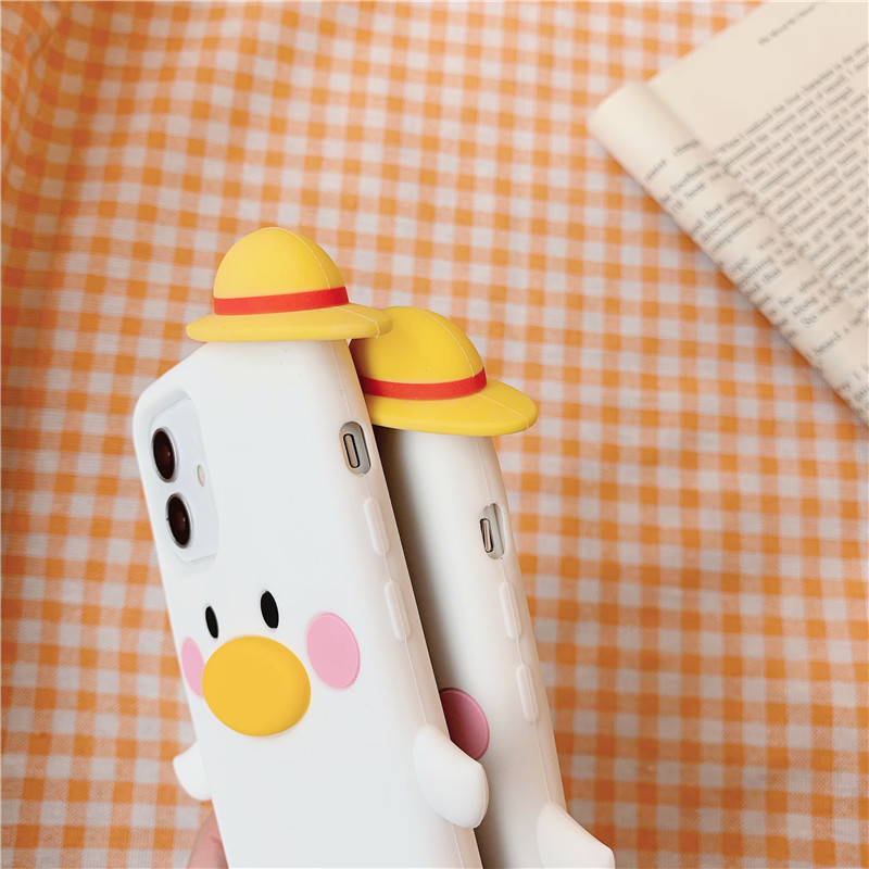 Cute Animal Duck Phone Cases 3D Water Resistant Dustproof For Iphone
