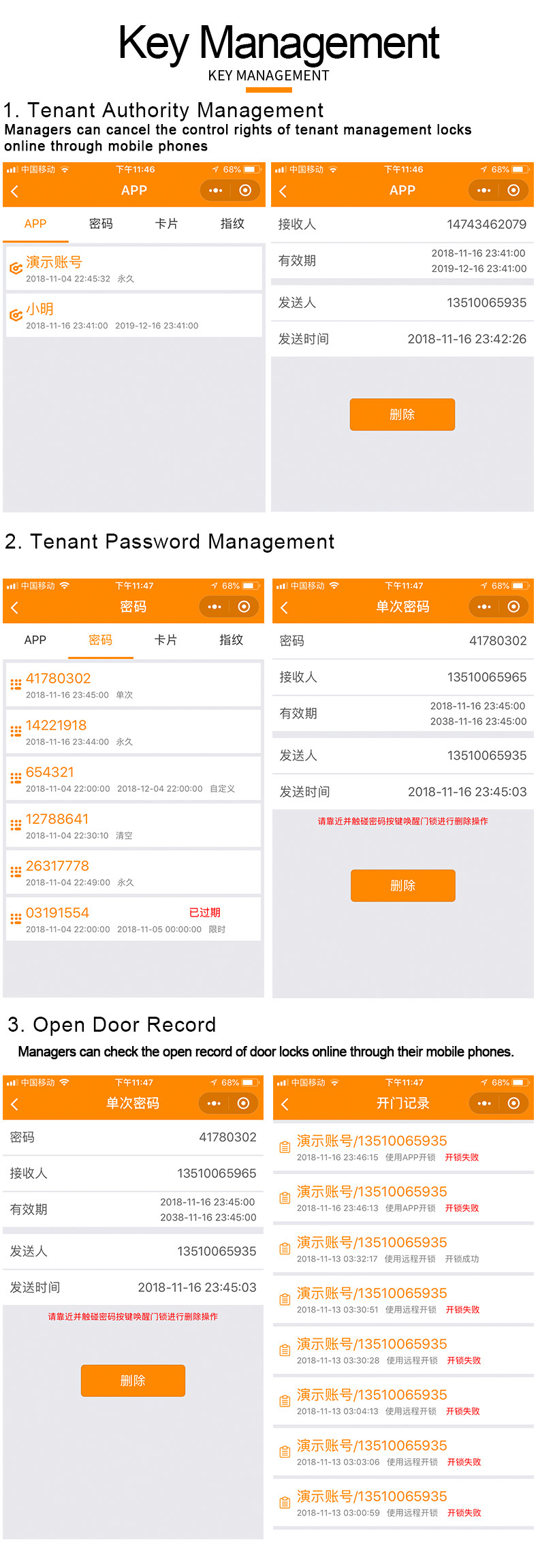 Android IOS APP Rsmartphone Door Lock , Wireless Door Lock Bluetooth Digital