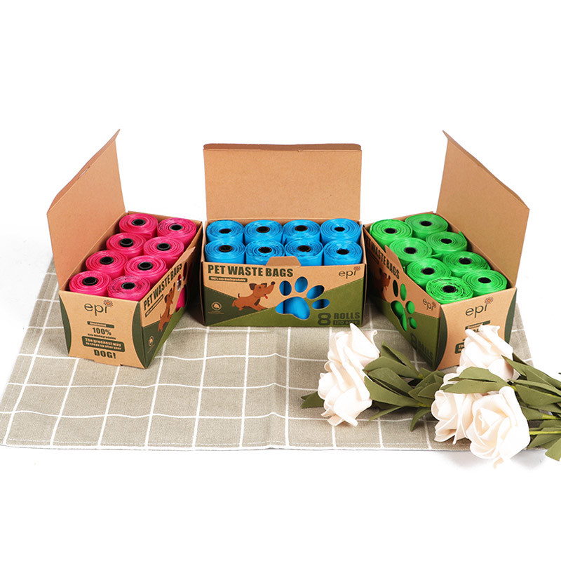 HDPE EPI D2W Eco Friendly Dog Waste Bags Customized Roll Design