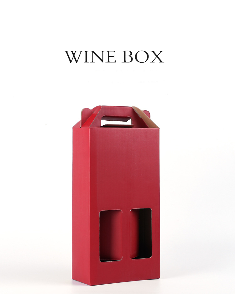 Printable Wine Corrugated Gift Box Antiwear Multipurpose Practical