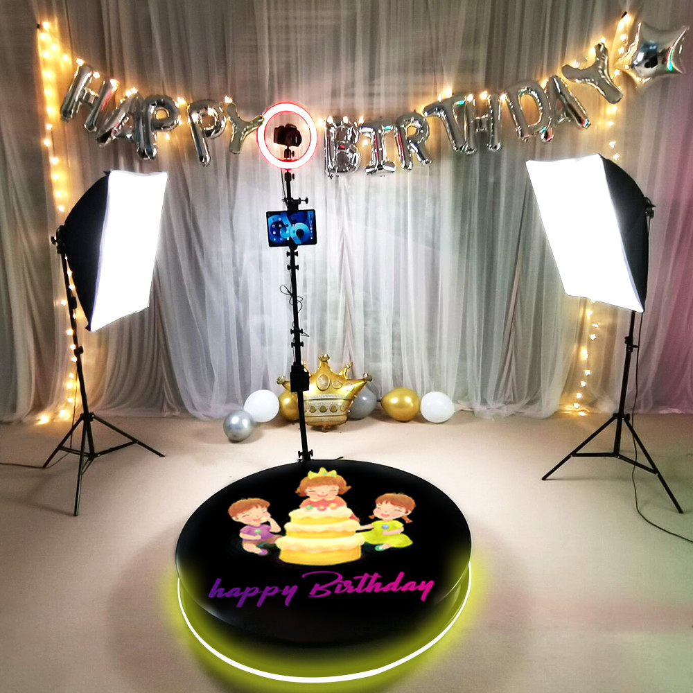 12'' Ring Light 360 Video Photo Booth Support Multiple Devices