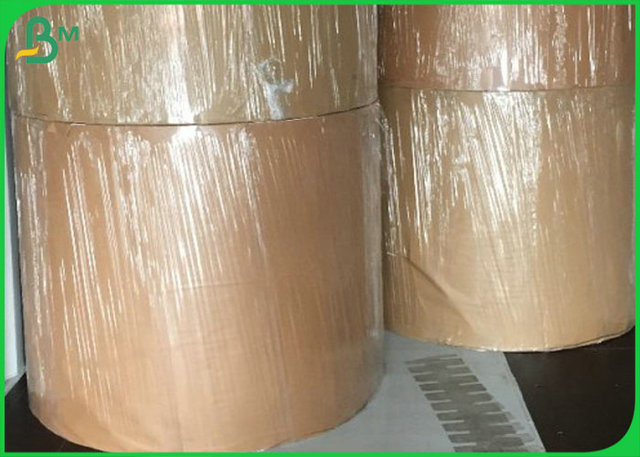 FSC 80G 95G 100G 110G Unbleached Brown Kraft Paper Roll With Recycled Pulp