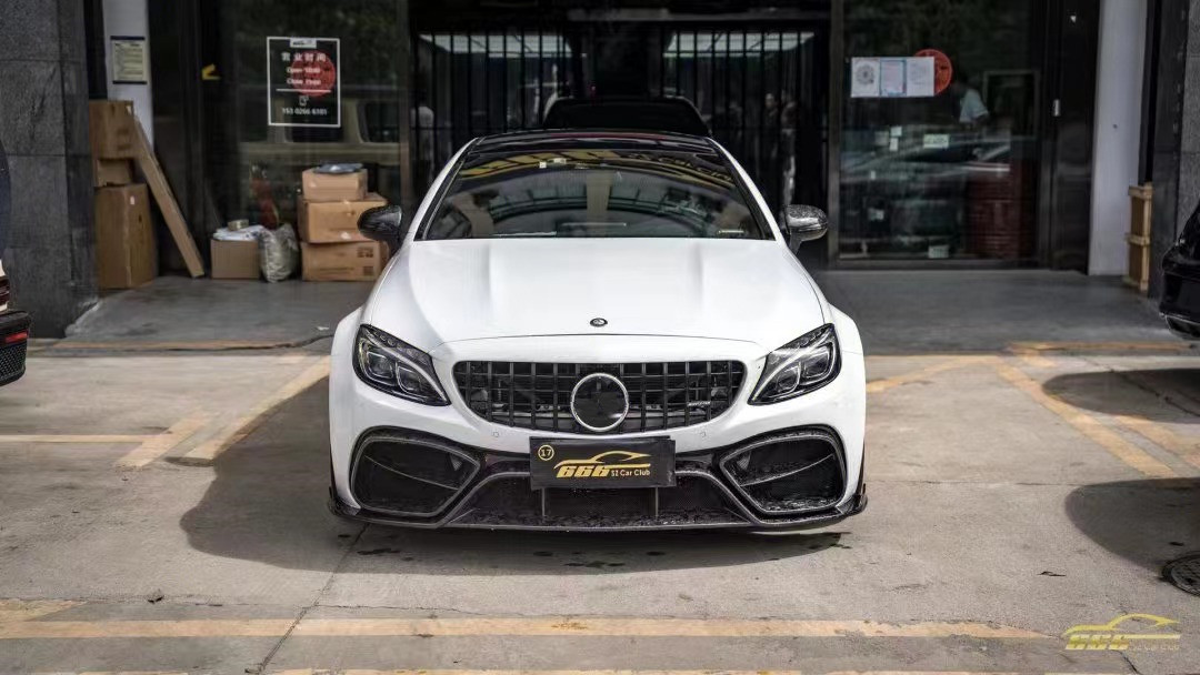 Auto Parts for Mercedes C63 C63S Coupe Body Kit C63 C63S Coupe Upgraded IMP Style Front and Rear Bumper Spoiler Body Kit