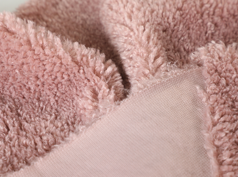 Polyester Sherpa Fleece Fabric Warm Effect Customizable