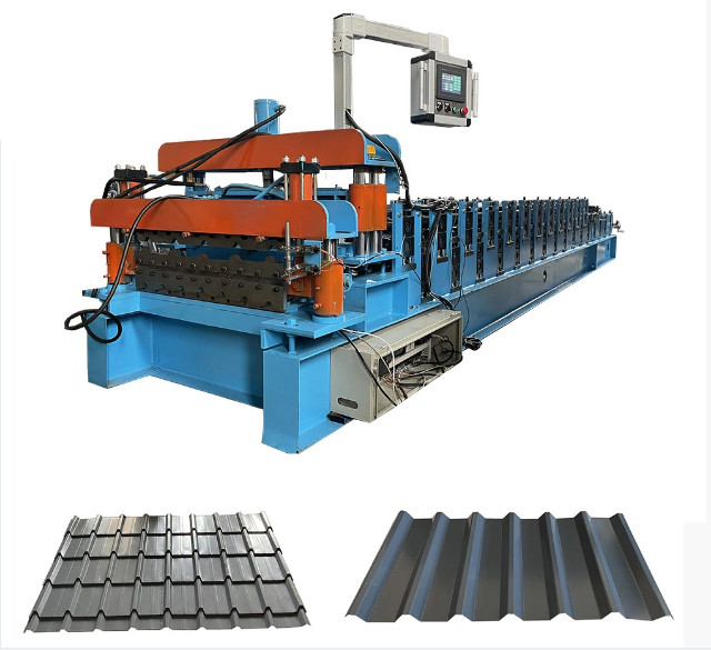 Customized Trapezoidal Panel Double Layer Roll Forming Machine Aluminum