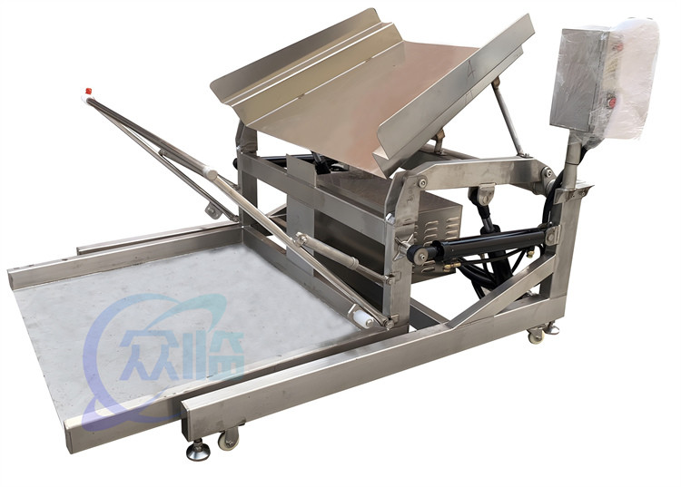 Shrimp processing and feeding machine for large insulated giant refrigerator