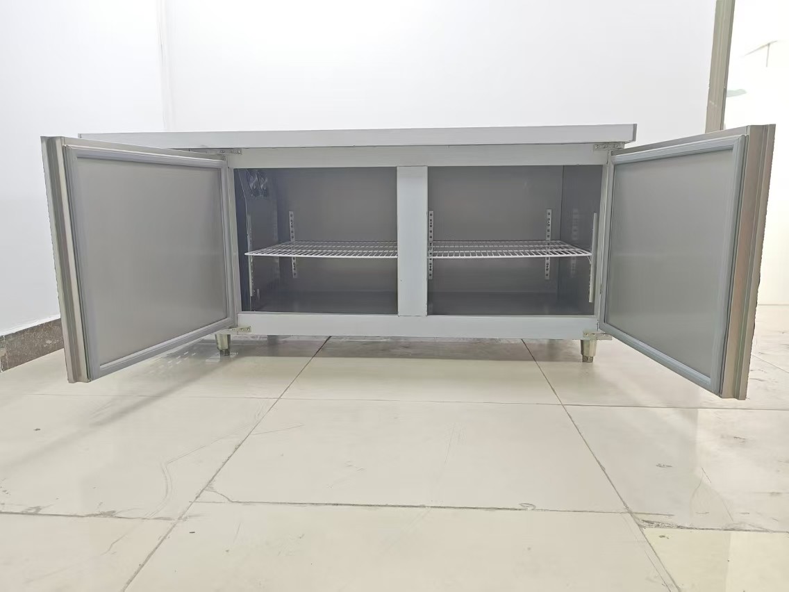 1.8M Undercounter Chiller Commercial Refrigerator Workbench For Kitchen Stainless Steel Table