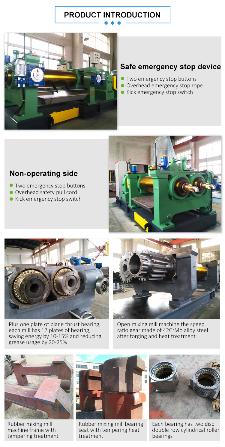 XK660 Two Roll Mixing Mill 245Kw Rubber Processing Machinery