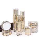 Diamond Shape Silver Polyhedron Luxury Empty Plastic Acrylic Jar