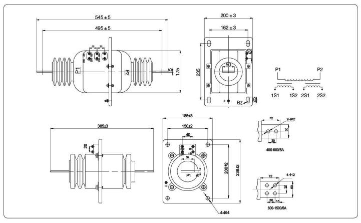 LA-10(LFZ1-10,LFZB1-10) 10kv indoor wall through current transformer /Mutual inductor