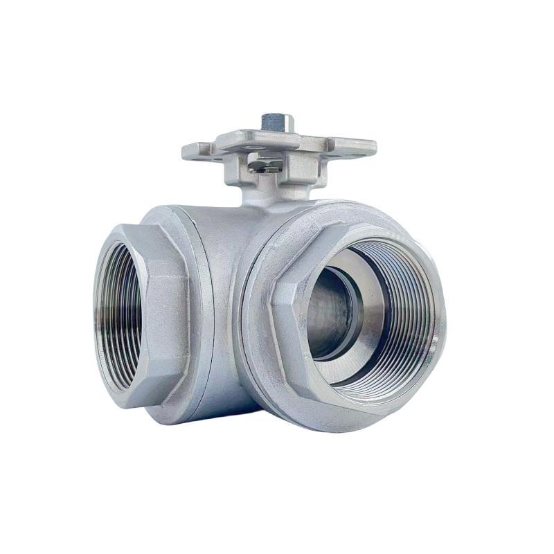 304/316 Stainless Steel Three-Way High Platform/Gland Type Valve