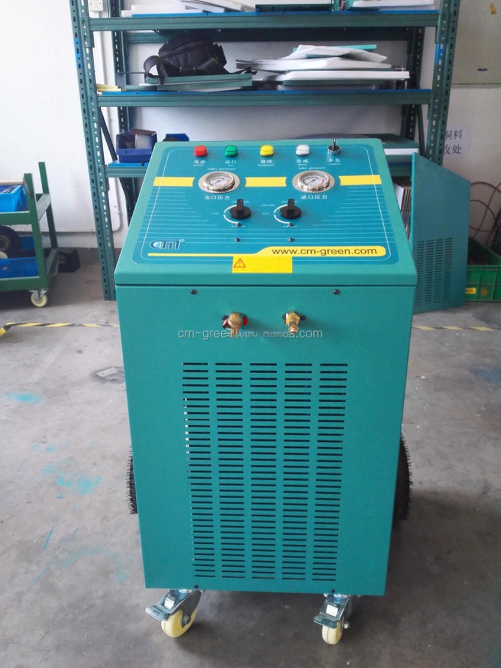 HVAC Air Conditioner Refrigerant Reclaim System 2HP Oilless Refrigerant Recovery Machine For R22 R134a R410a