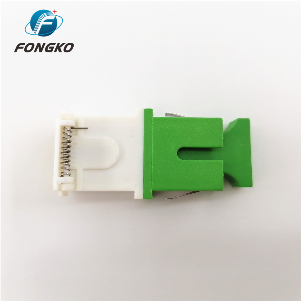 LC / APC Duplex Fiber Optic Adapter With Metal Shrapnel Single Mode