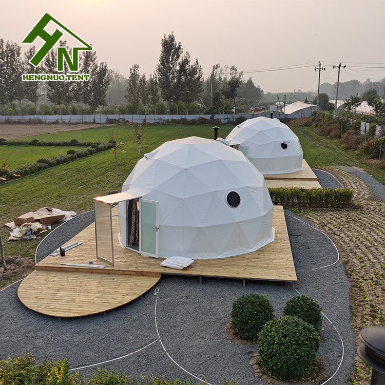 6m Diameter Waterproof Geo Dome Tent 4 Person Family Hotel Pop Up Igloo Tent