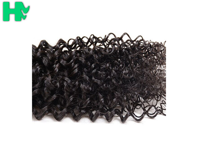 Tangle Free 18 Inch Natural Human Hair Extensions 100% Brazilian Hair Weave Kinky Curly