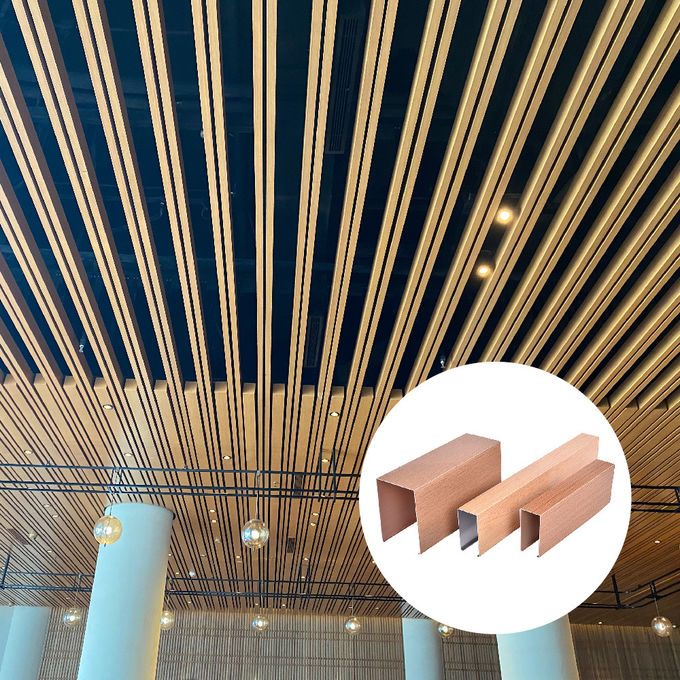 Interior Decor Slat Ceiling Panels U Tube Customized Alum Strip Ceiling 0