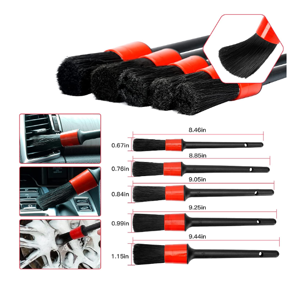 10cm Red Power Drill Brush For Car Detailing Scrubber Set 350g
