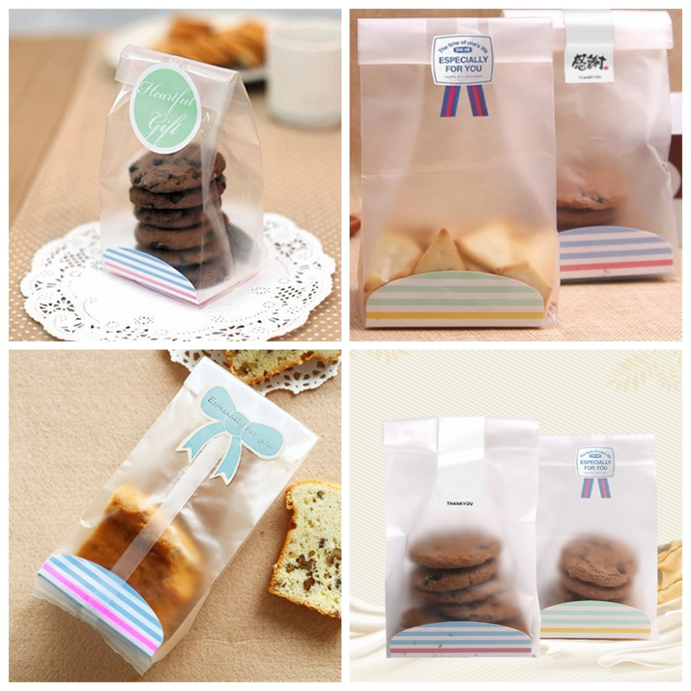 Small Bakery Bread Packaging Bag with Window Moisture Proof Customized and Stand Up Pouch