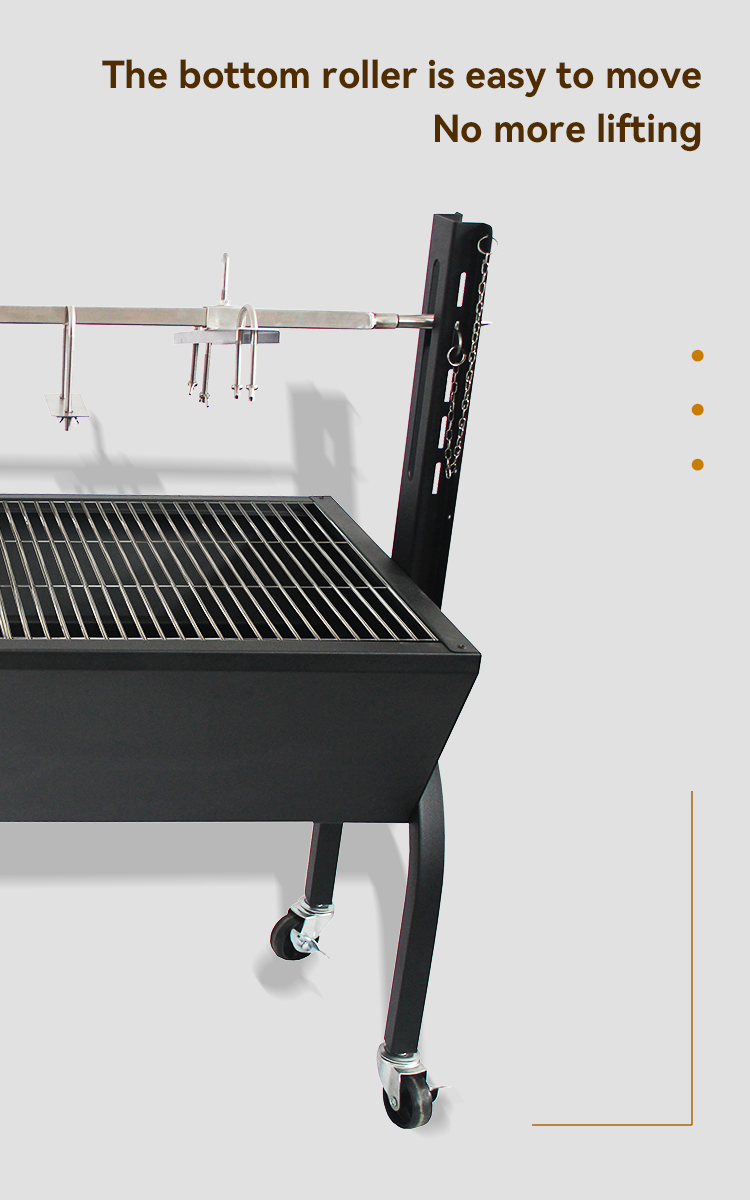 High Temp Easy Moving Outdoor Charcoal Smoker BBQ Grill Trailer with Customized Logo