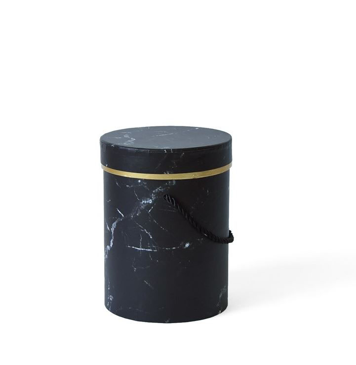 Paperboard Customized Round Marble Printing Flower Box with Logo
