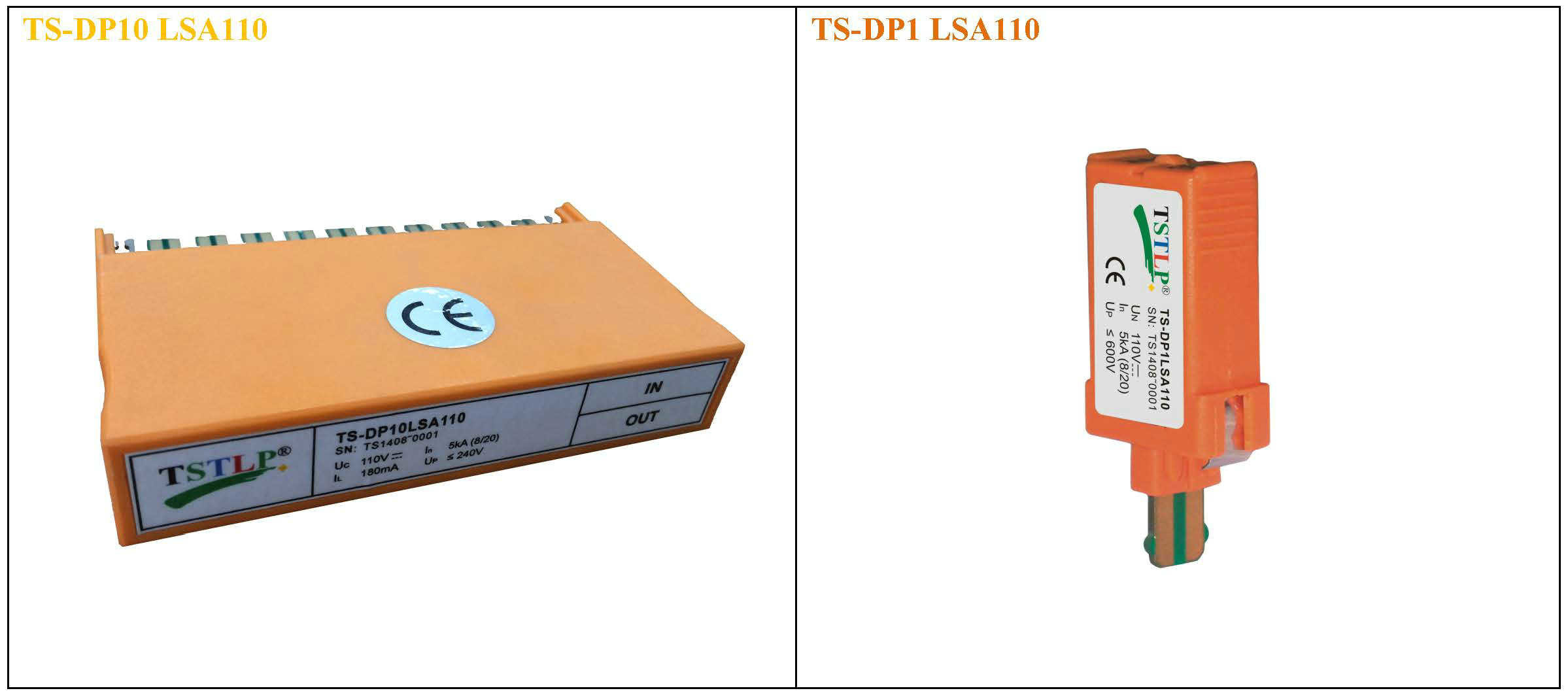 LSA PLUS Lightning Surge Arrester / Krone Block Surge Arrester For Telephone