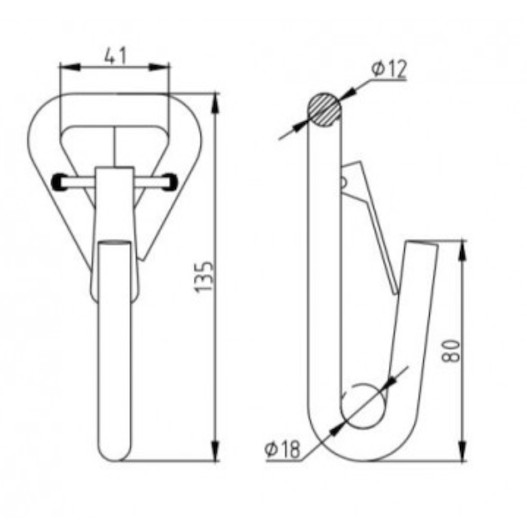 800KG J Hook Heavy Duty 1 Inch Tie Down Straps