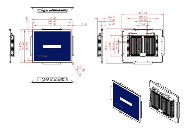 19-Inch Touch Screen for Transportation Hubs and Access Control Panels
