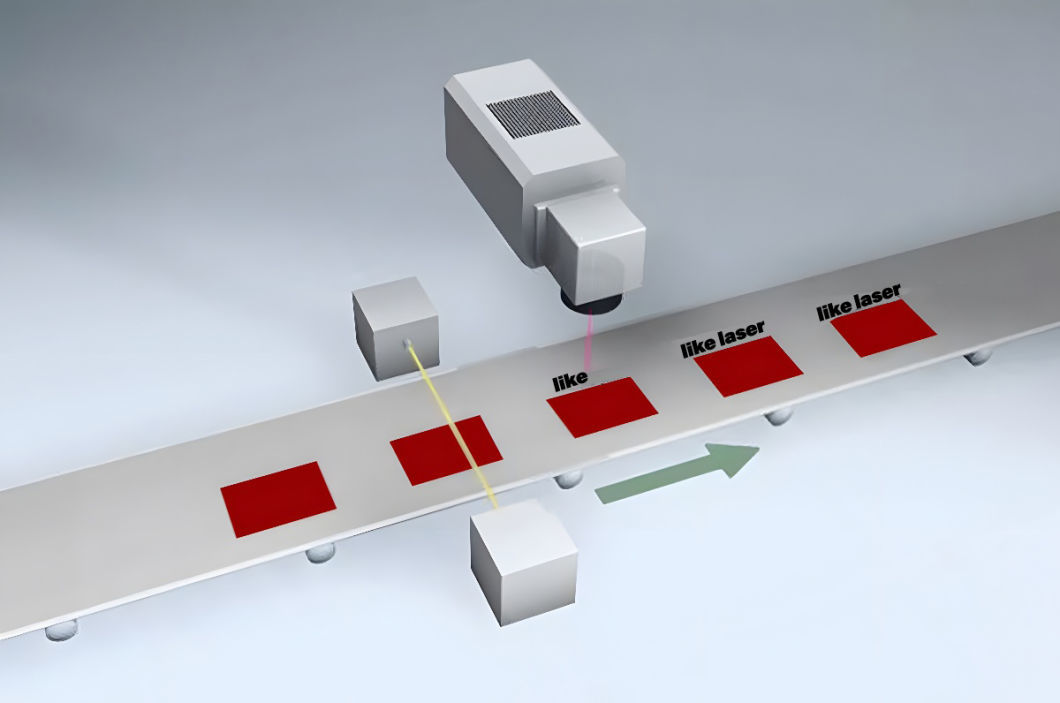 Bec Fast Online Flying CO2 Laser Marking Machine Production Date Laser Marker Plastic Label