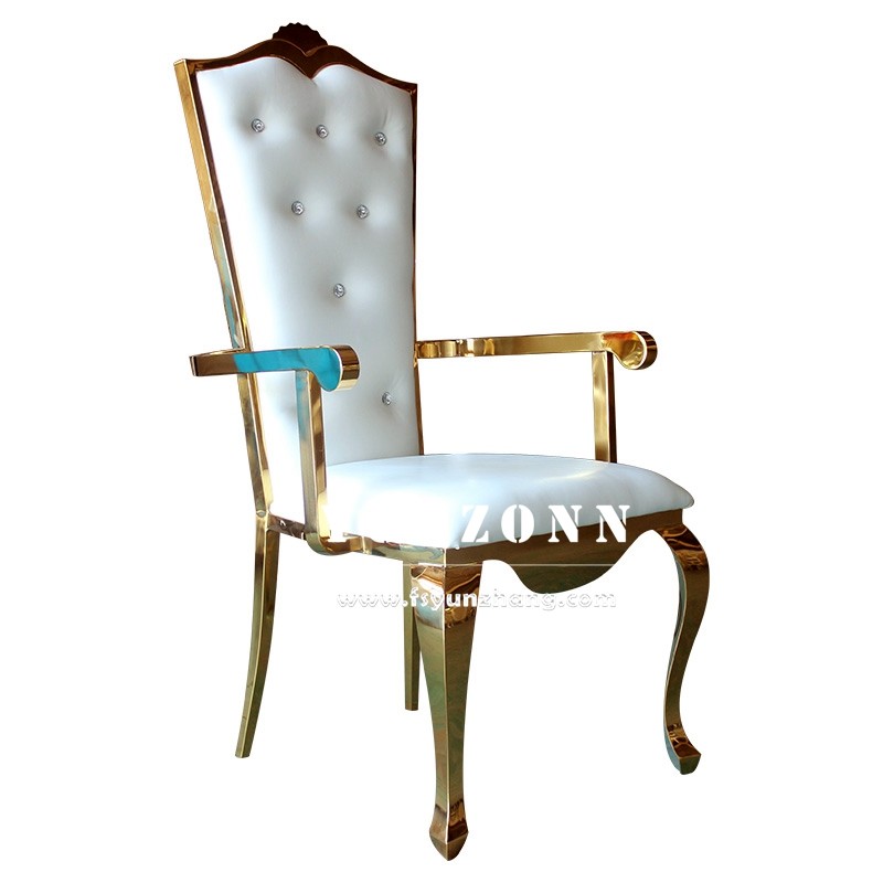 Elegant Strong Wedding Banquet Chair Gold Frame For Reception And Event