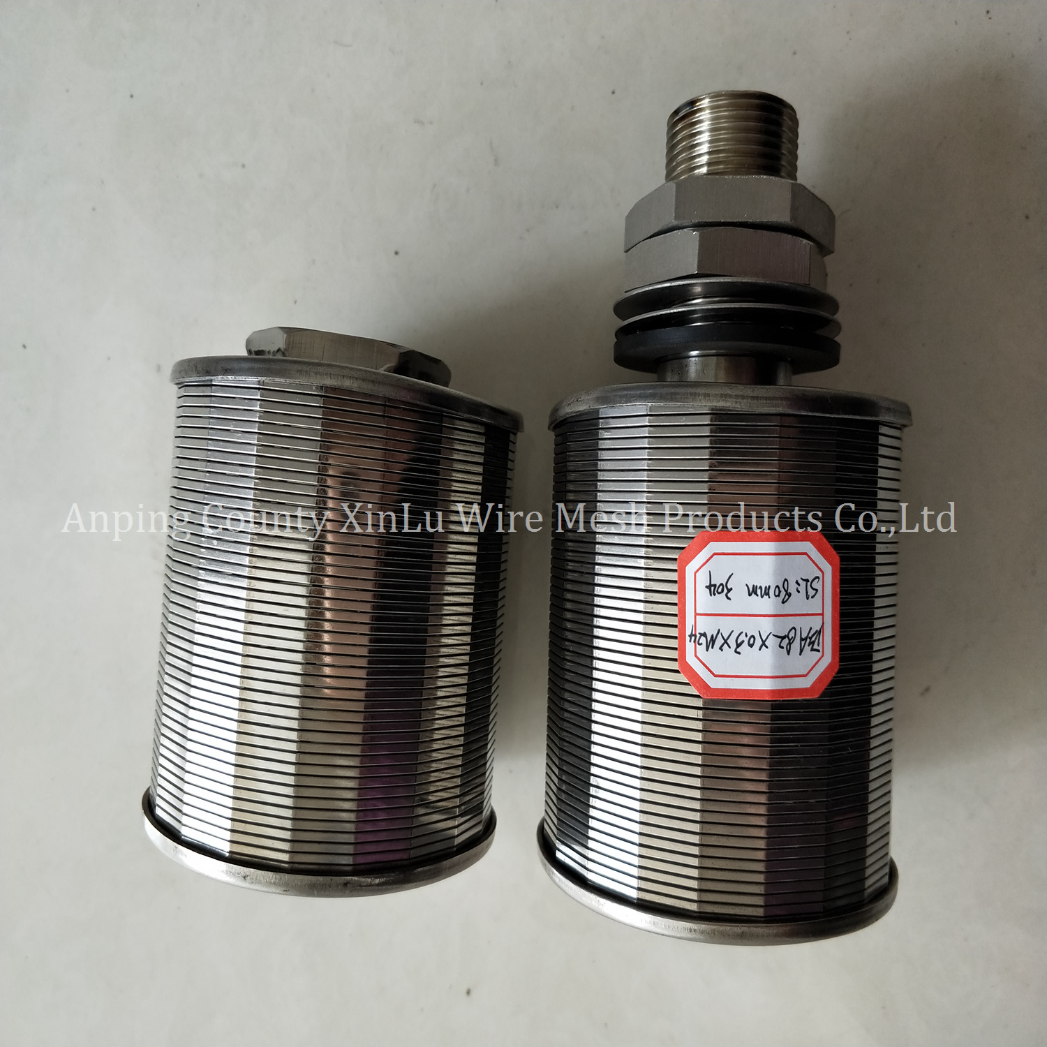 Titanium 82mm Double Head Wedge Wire Johnson Screen Nozzle With M32mm For Mixed Bed Filter